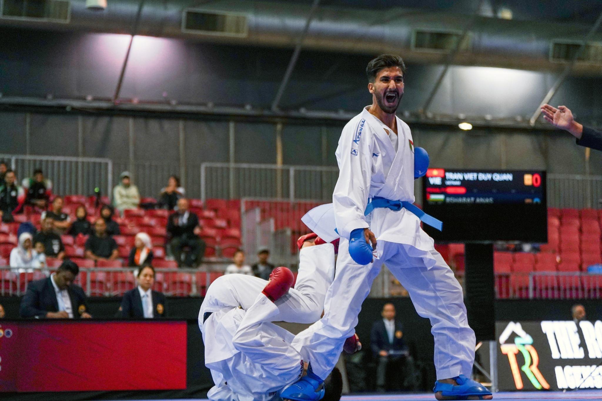 A student from the Faculty of Sport Sciences at the Arab American University Wins the Gold Medal in the West Asian Karate Championship