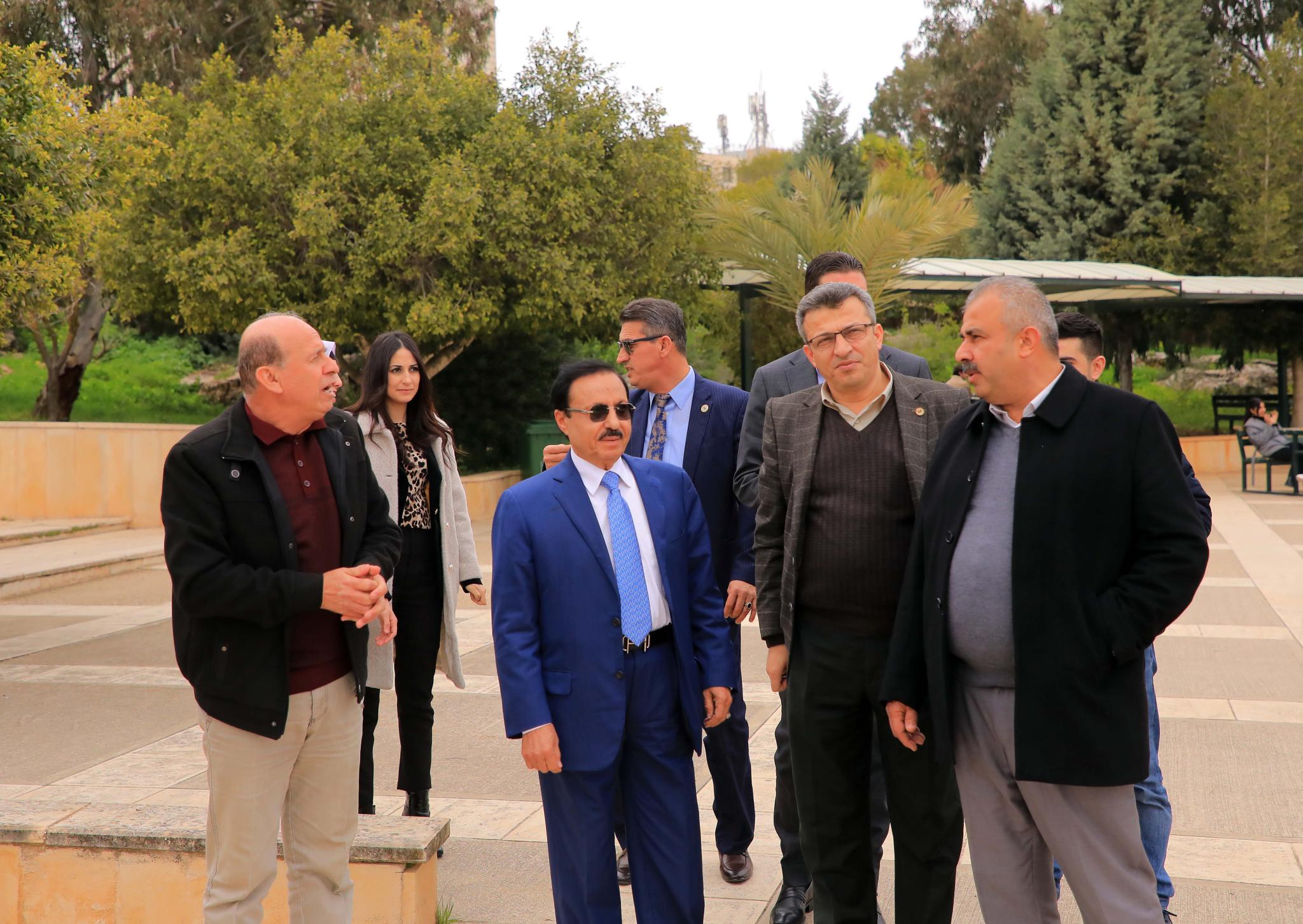 The Founding Chairman of the Board of Directors Visits AAUP- Jenin Campus to Check the Developmental Projects in the Campus