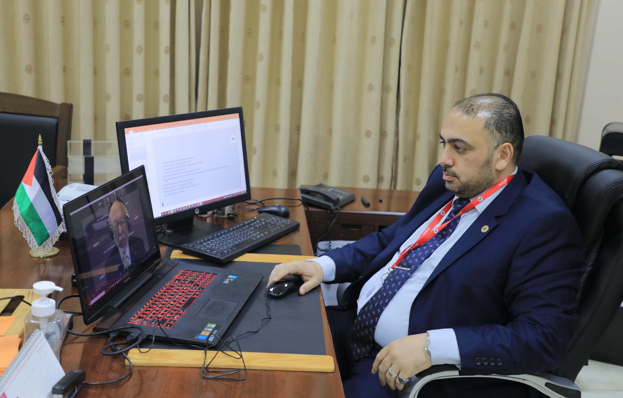 هيئة ABET الامريكية تناقش اعتماد برنامج هندسة أنظمة الحاسوب في الجامعة العربية الامريكية