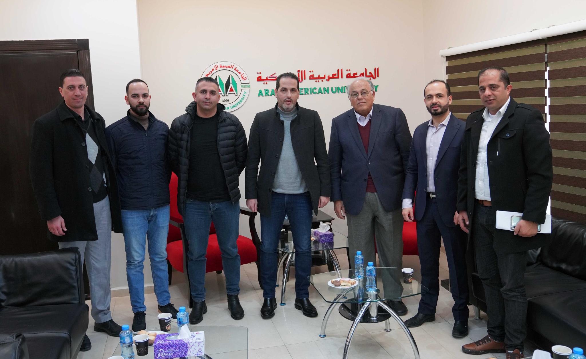 AAUP and the Palestinian Football Association Discuss the Hosting of "Al Quds and Al Karameh" Championship in the University's International Stadium