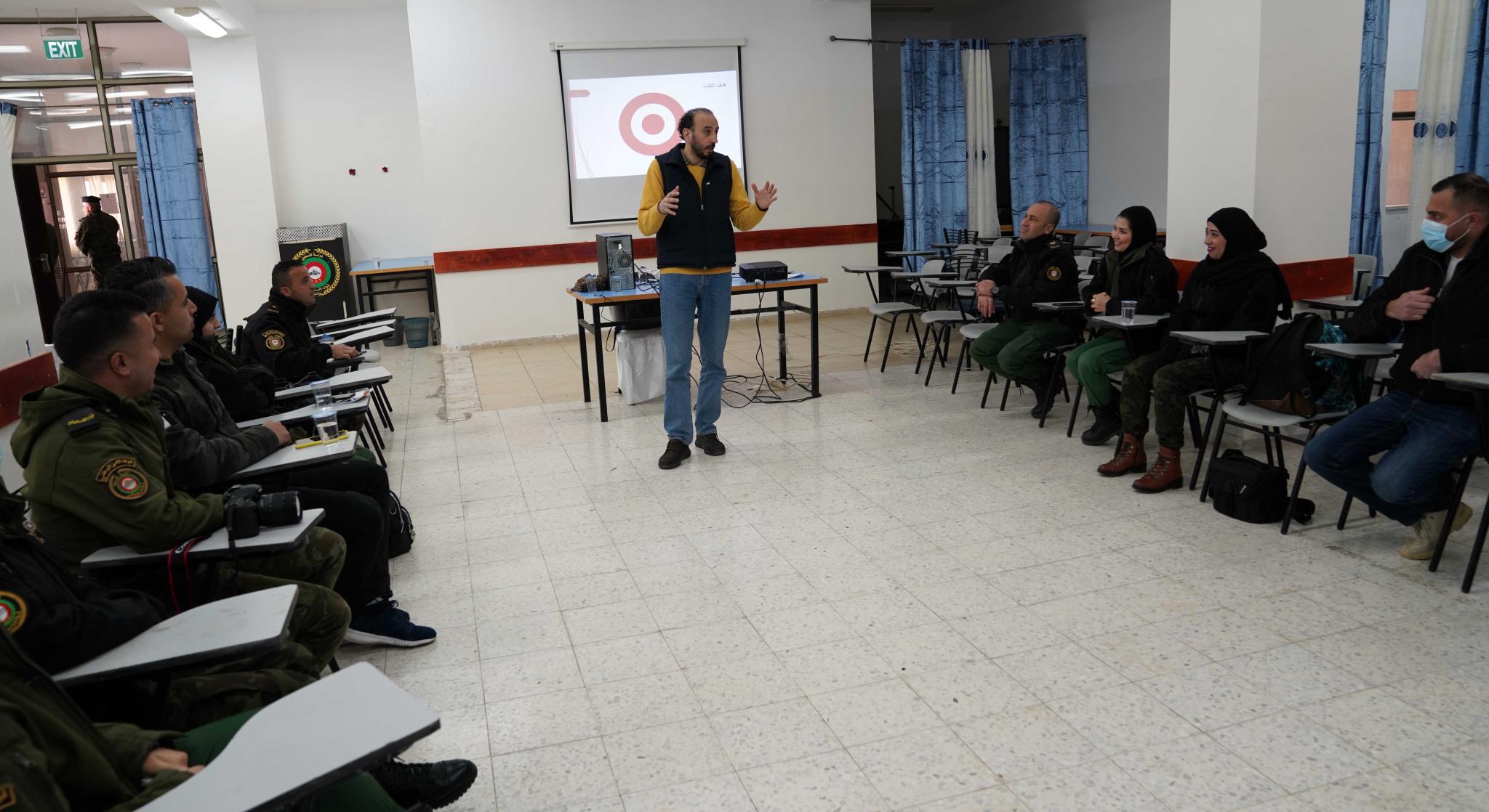 AAUP Organizes a Training Course in “Media and Photography” for the Public Relations Employees in the National Security Agency in the West Bank