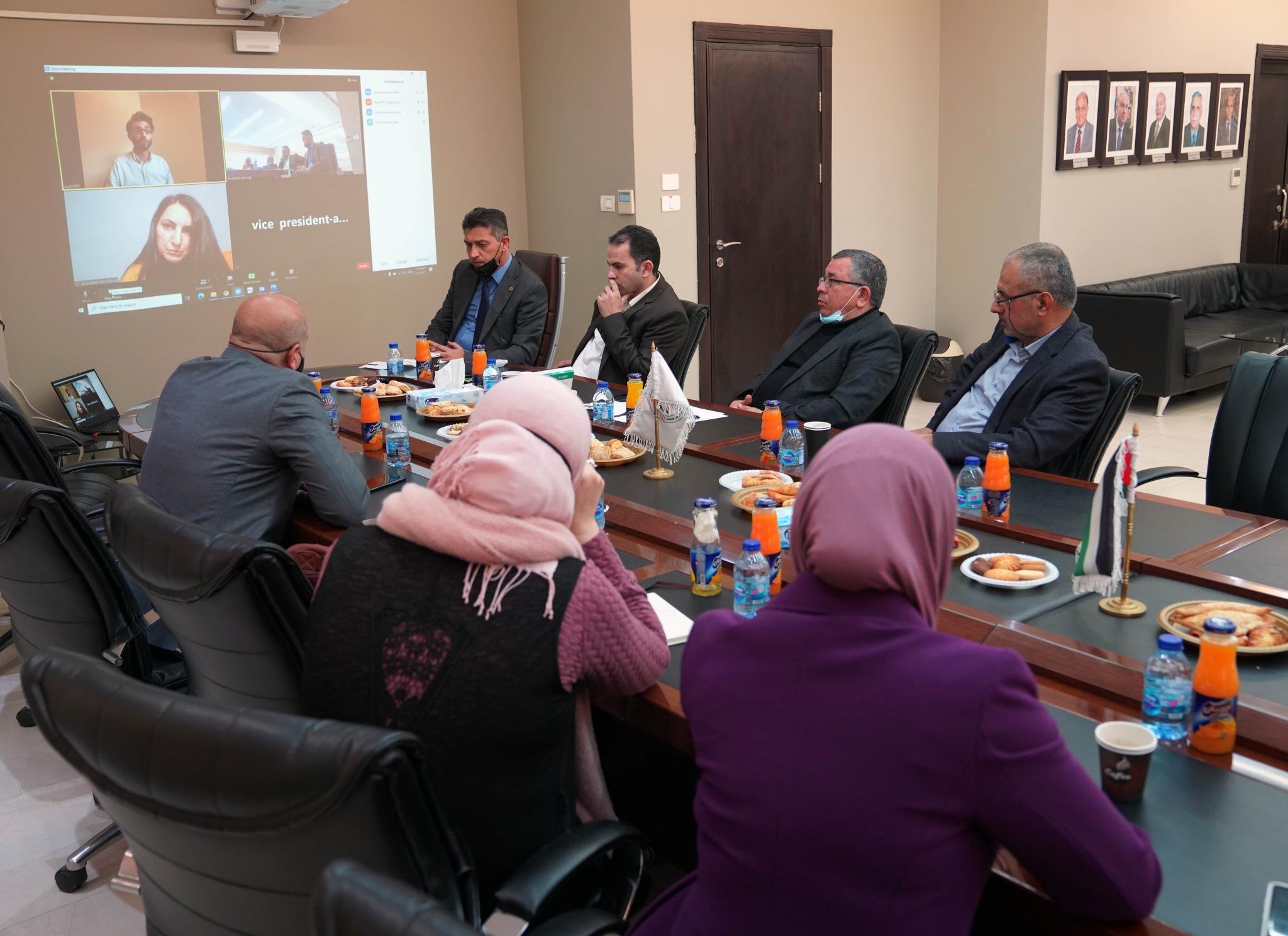 The Board of Directors of the Center of Excellence for Climate Change and Environmental Technology in AAUP holds their regular meeting in the university