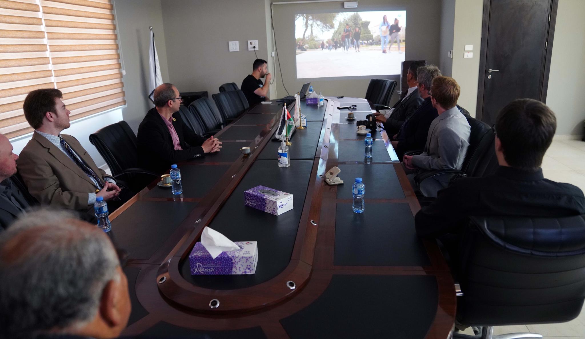 The University President Receives an Academic and Student Delegation from Shenandoah University, USA
