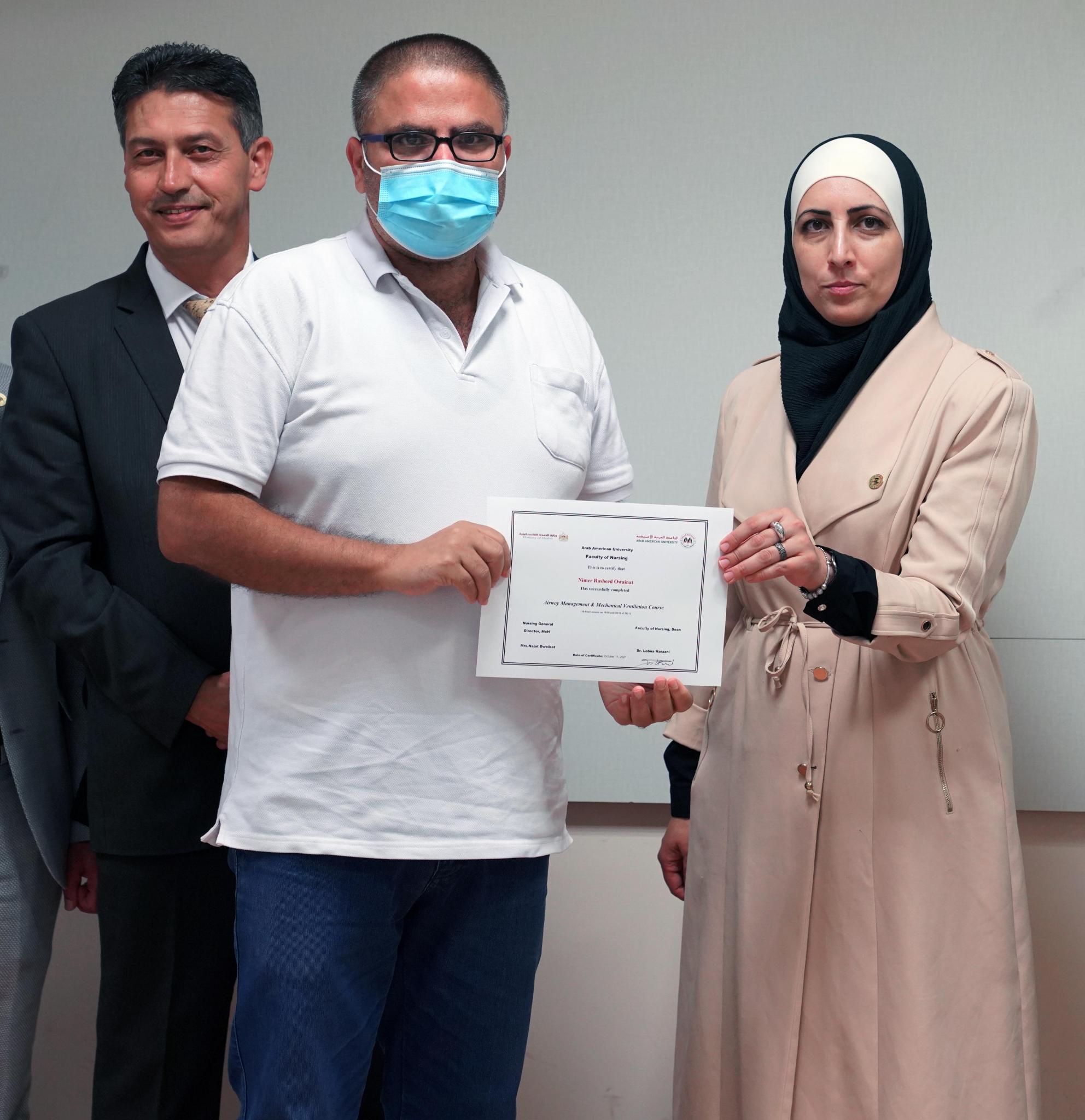 AAUP Concludes the Respiratory Care and Artificial Respiration Course for Employees of the Ministry of Health