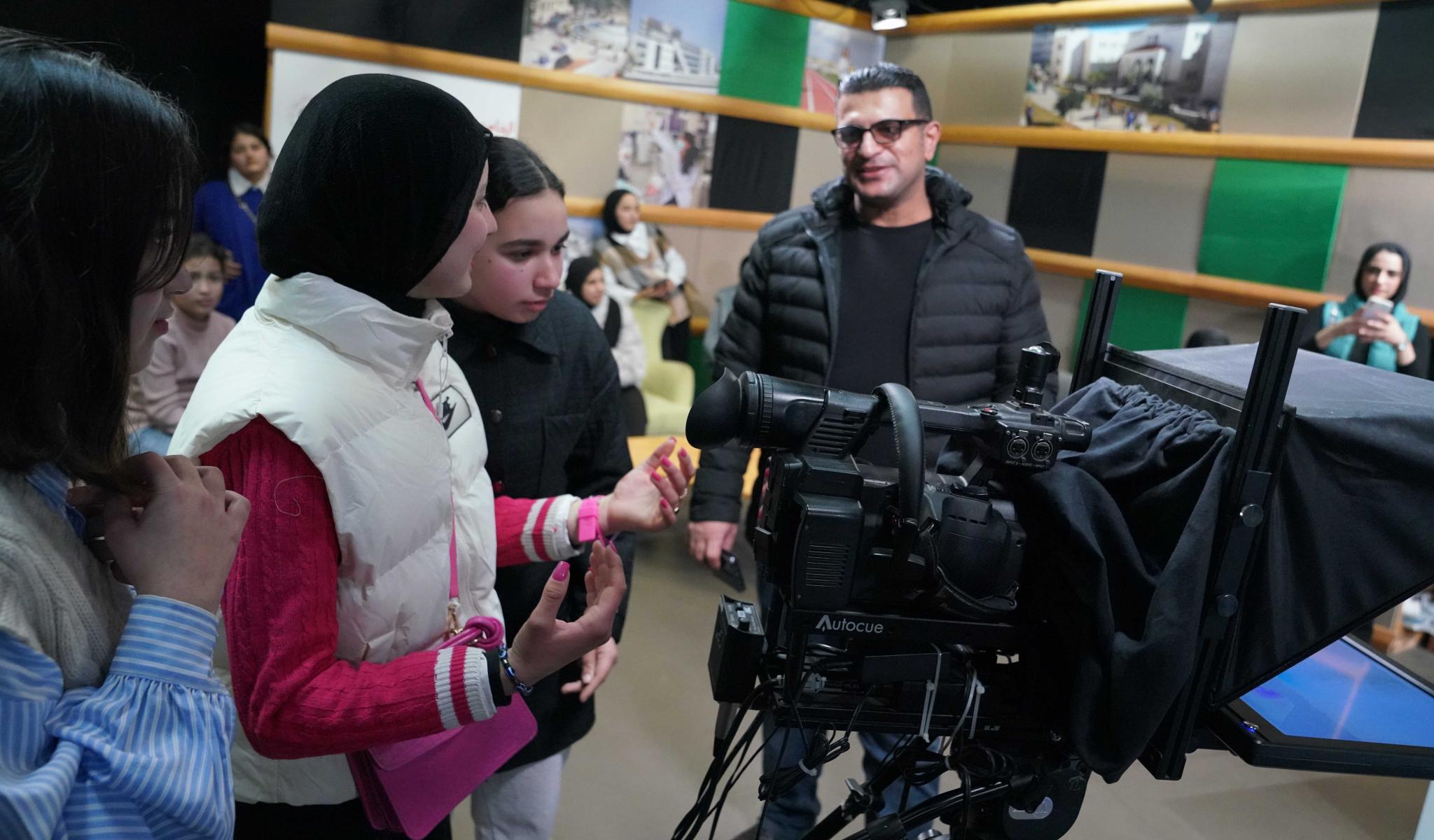 A Student Delegation Visits the Arab American University to Know about the Department of Arabic Language and Media