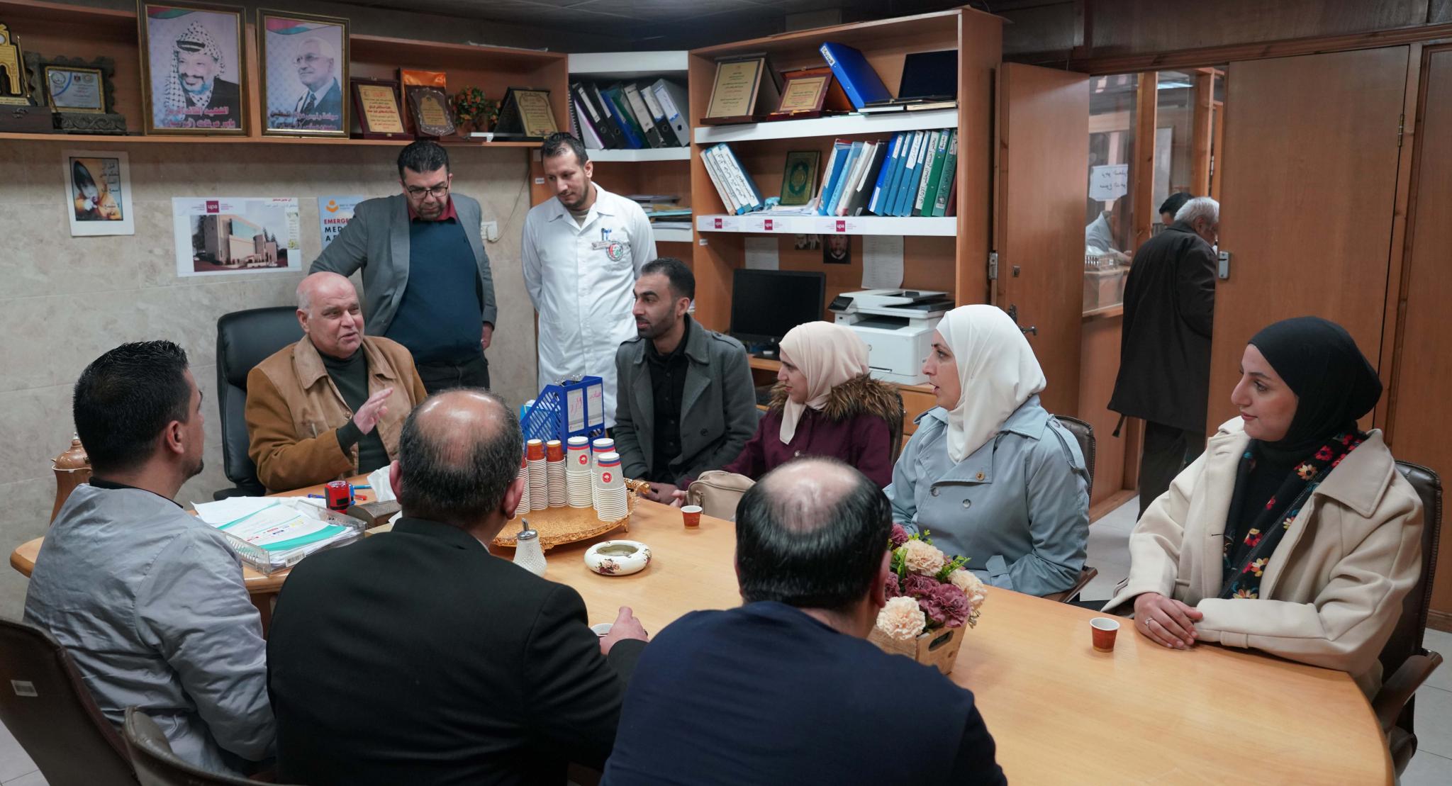 An AAUP Delegation Visits Jenin and Al-Razi Hospitals to Enhance Cooperation
