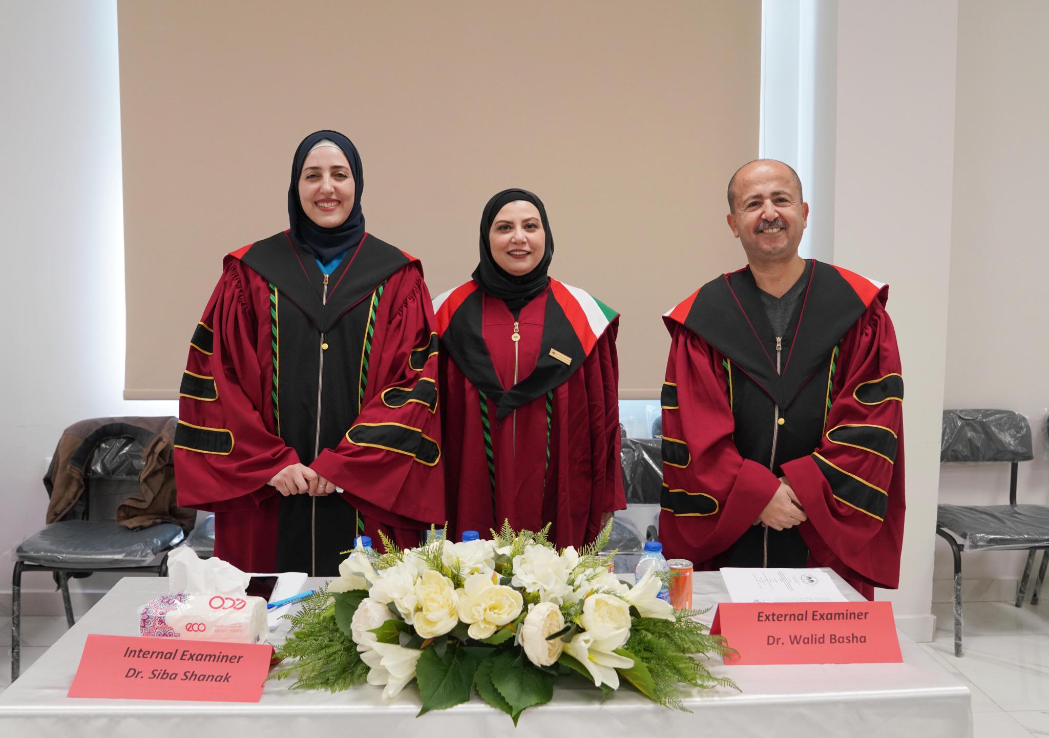 Defense of a Master’s Thesis on the Effect of Honey on Breast Cancer Cells at the Arab American University