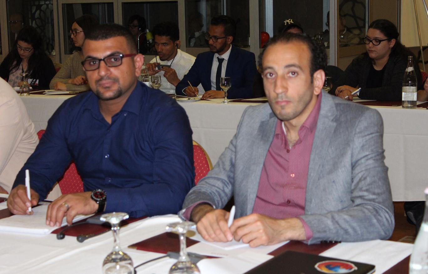 University representatives in Arabic Language Department at Faculty of Art; Said Abu Malaa and Sudqi Mousa