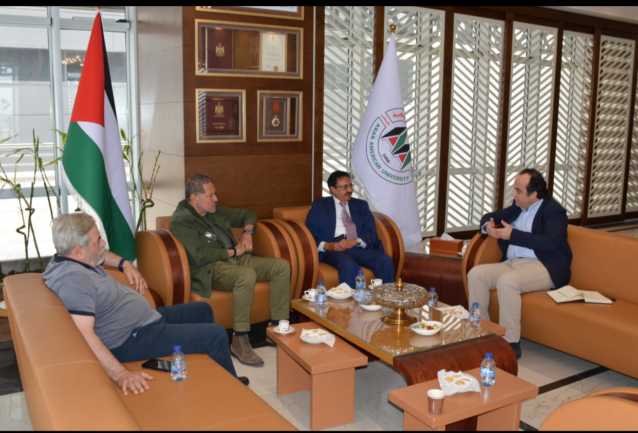 Businessman Yasser Mahmoud Abbas Visits AAUP Campus in Ramallah