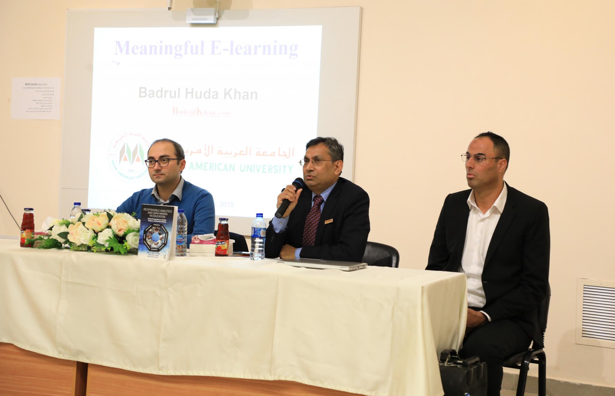 AAUP Hosts the International Expert Bader ALHuda Khan in a Workshop about E-Learning