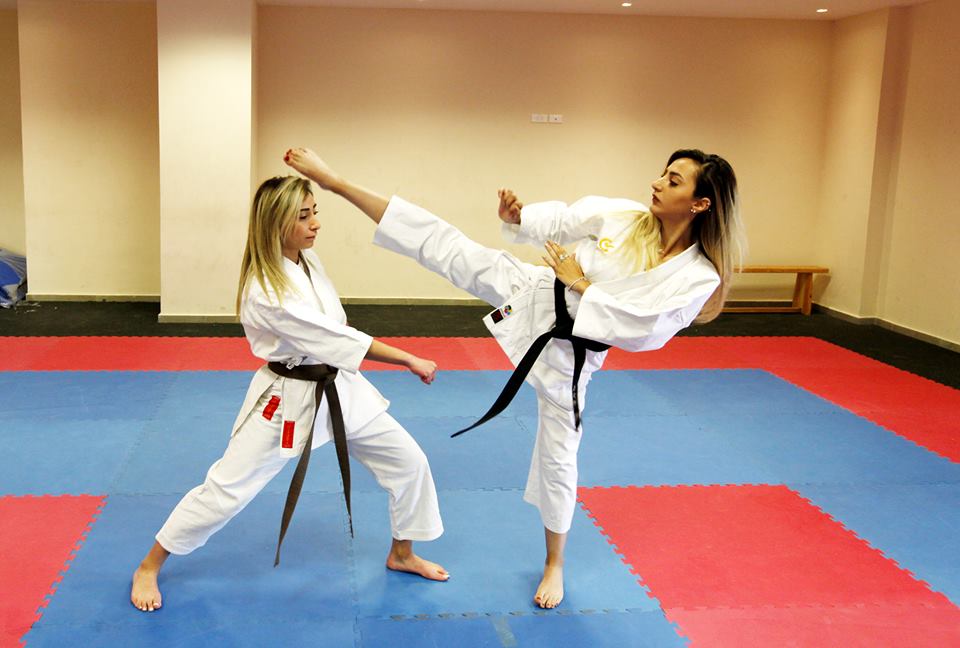 Pictures of the Karate Training at the Closed Gym