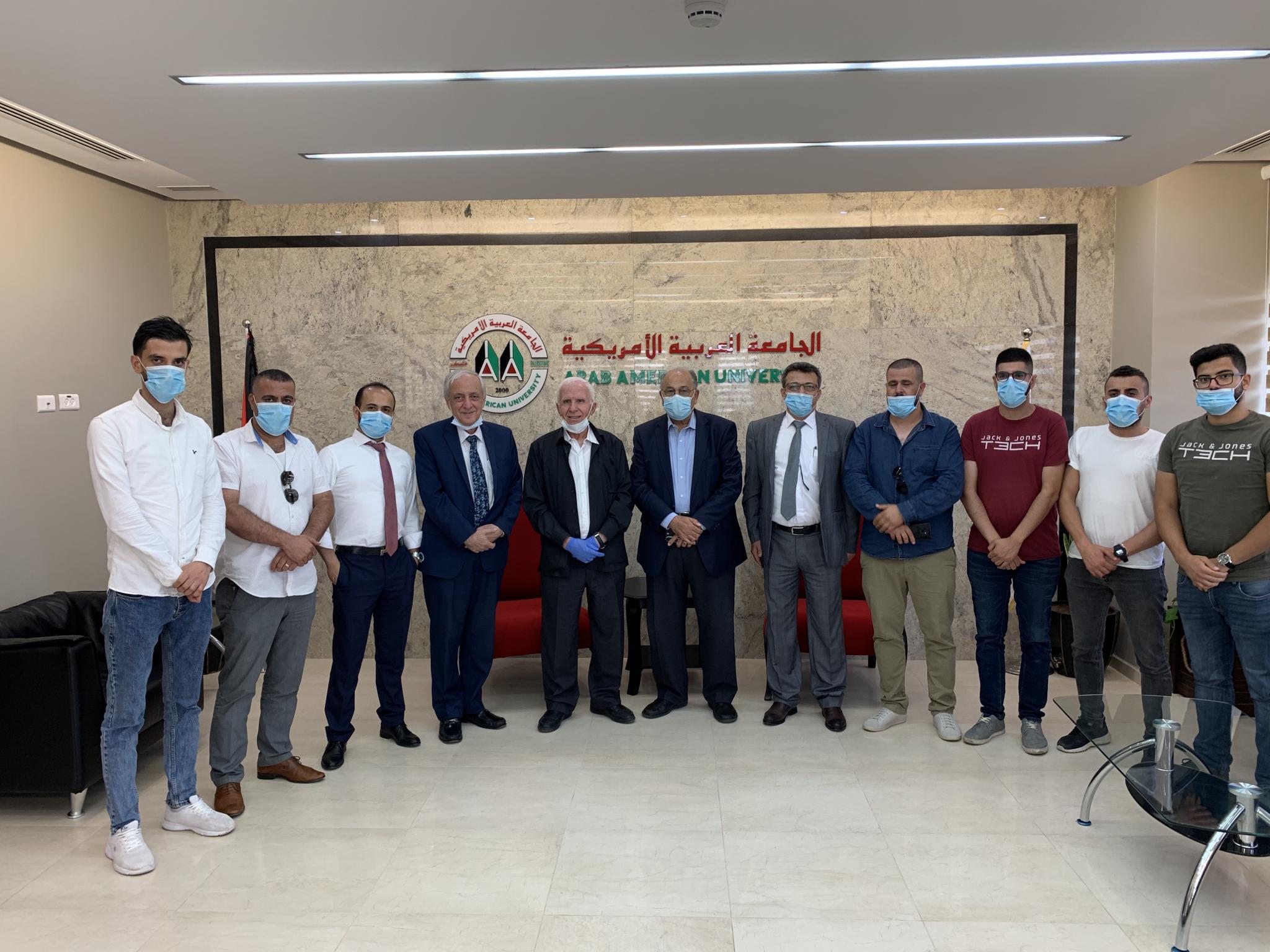 Azzam Al-ahmad- the Member of the Executive Committee of the Palestinian Liberation Organization and Fatah Central Committee Visits Arab American University