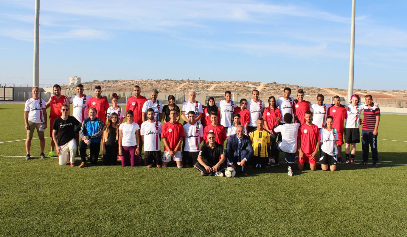 During the British Football Team Visit for Palestine