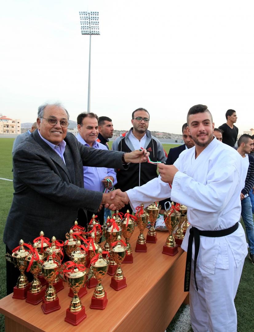 Honoring Winners in Universities Championship in Chess, Tennis and Karate
