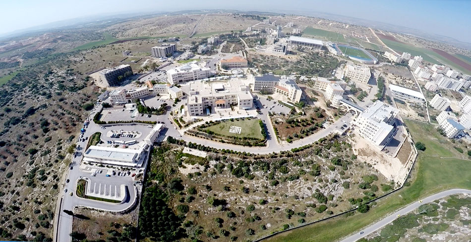 An aerial photograph of the University