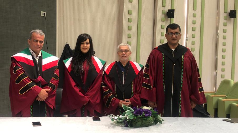 Defense of a Master’s Thesis by Enas Asfour in the Accounting and Auditing Program