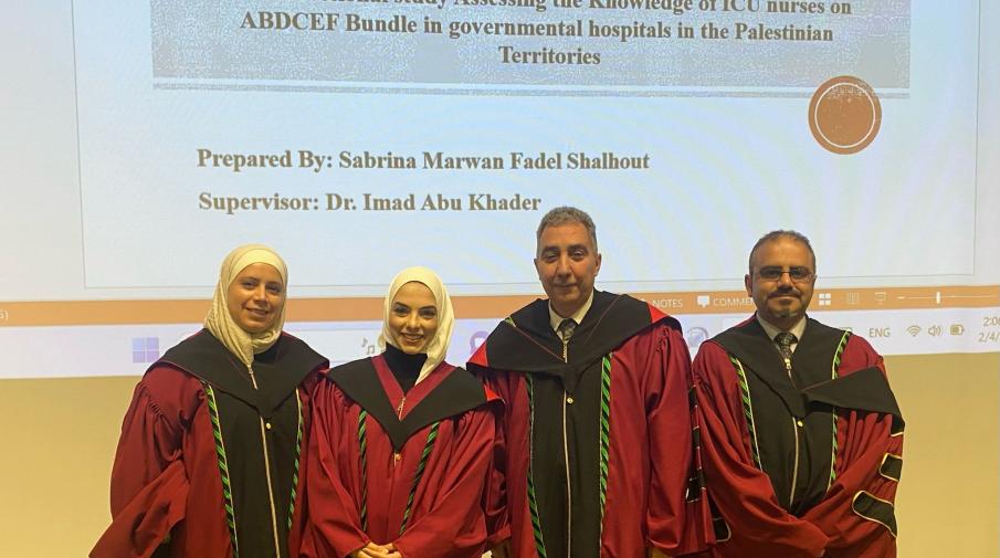 Defense of a Master’s Thesis in the Intensive Care Nursing Program by Student Sabrina Shalaot