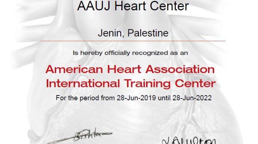 AAUP Heart Center, License Certificate