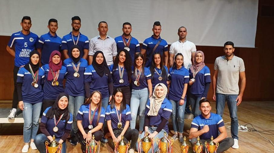 AAUP earned the honoring positions of the Central Ceremony of Sports Activities 2018\ 2019 at Birzeit University