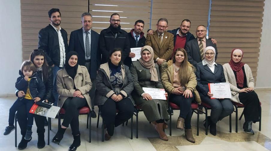 Graduation of the participants in the courses that the Continuing Education Center in AAUP organized