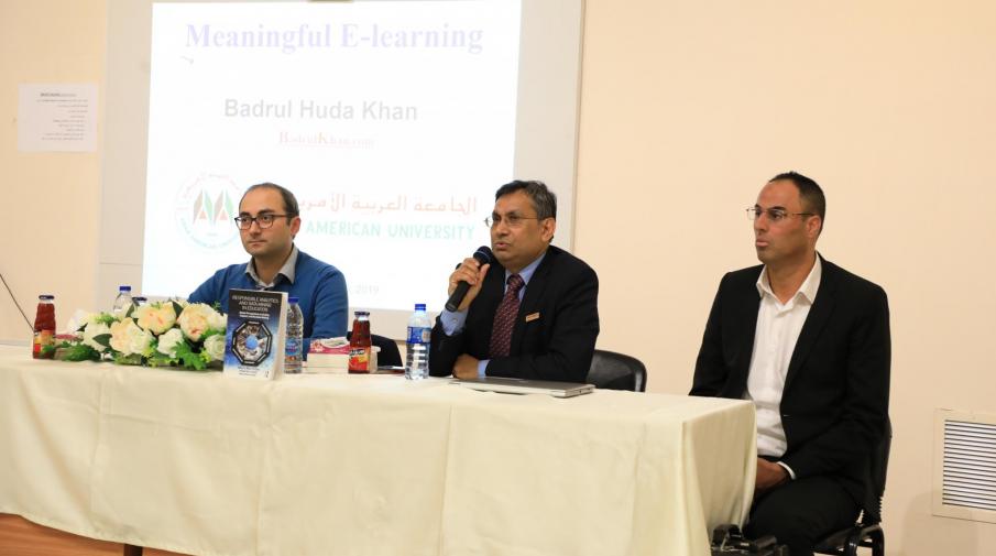 AAUP Hosts the International Expert Bader ALHuda Khan in a Workshop about Electronic Learning