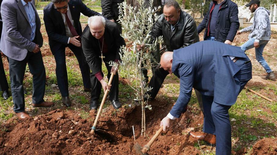 AAUP and the Evangelical Lutheran Church in Jordan and the Holy Lands Organizes a Campaign about "A Tree for Life" in the Memory of COVID-19 Victims