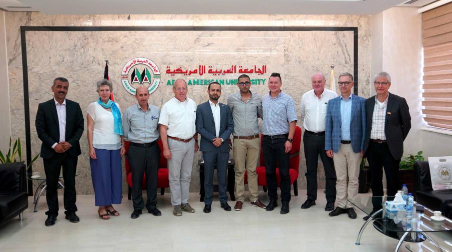 The president assistant at AAUP Eng. Bara Asfour welcomed a delegation from Bielefeld city – Germany 