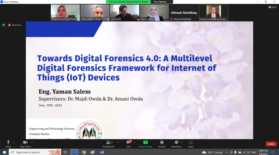 A Team of AAUP Publishes a Research Article on Conducting Digital Forensic Analysis in WhatsApp