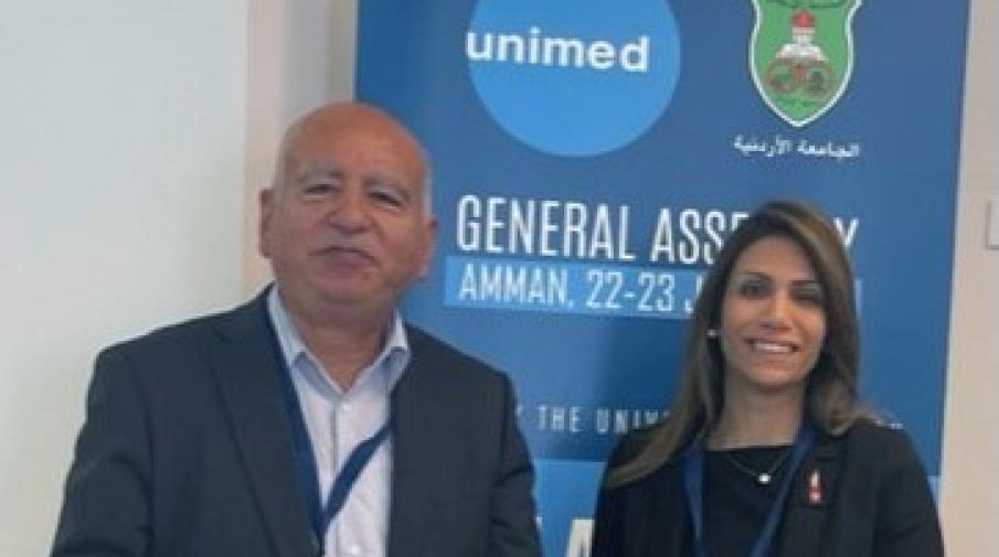 الجامعة تشارك في اجتماعات الجمعية العامة UniMed لاتحاد جامعات المتوسط في العاصمة الاردنية