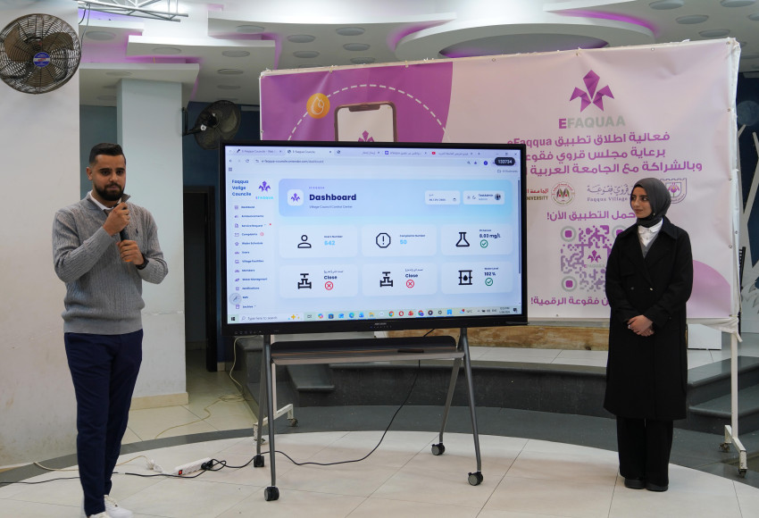 الجامعة العربية الأمريكية ومجلس قروي فقوعه يعلنان عن إطلاق تطبيق AFQQUA مشروع تخرج لطلبة من كلية الهندسة