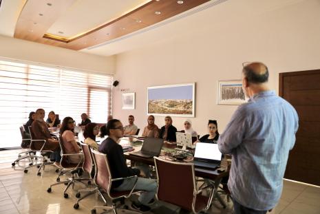 The Library and Archives Department at the Arab American University in Ramallah Holds a Training Course within the Project of Promoting and Disseminating the Palestinian Novel