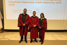 Defense of a Master’s Thesis by Fouad Rasheed in the International Law and Diplomacy Program