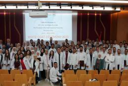 The Faculty of Medicine at the Arab American University Holds the first “White Coat” Ceremony