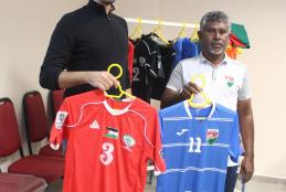 SHOTS FROM THE TECHNICAL CONFERENCE FOR THE MATCH BETWEEN PALESTINE AND MALDIVES TEAMS