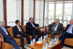 The Former Spanish Foreign Minister Moratinos and Palestine’s Ambassador in the UN Mansour