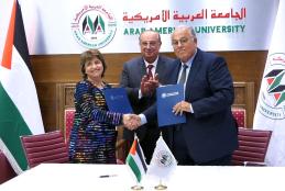 The Arab American University Concludes an Agreement with the University of Dundee in the Medical Field Under the Auspices of Minister of Higher Education and Scientific Research