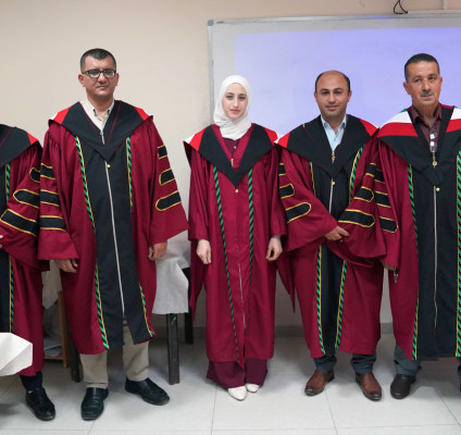 الطالبة يسرى علوان من برنامج المحاسبة والتدقيق في الجامعة العربية الامريكية تناقش رسالتها الماجستير