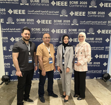 طلبة الدراسات العليا في الجامعة العربية الأمريكية يشاركون في مؤتمر حول التعليم الذكي