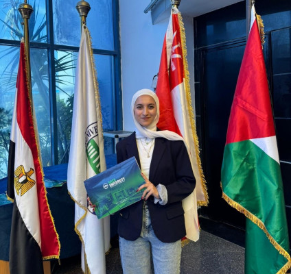 طالبة الصيدلة يارا عبيد من الجامعة العربية الأمريكية تشارك في تدريب متخصص بجامعة مصر للعلوم والتكنولوجيا