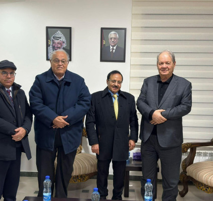 رئيس مجلس إدارة الجامعة الدكتور عصفور يلتقي رئيس المجلس الوطني فتوح  لتعزيز التعاون في قطاع التعليم