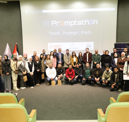 الجامعة العربية الأمريكية تختتم نهائيات هاكاثون AI Promptathon بالشراكة مع Gaza Sky Geeks في حرم رام الله
