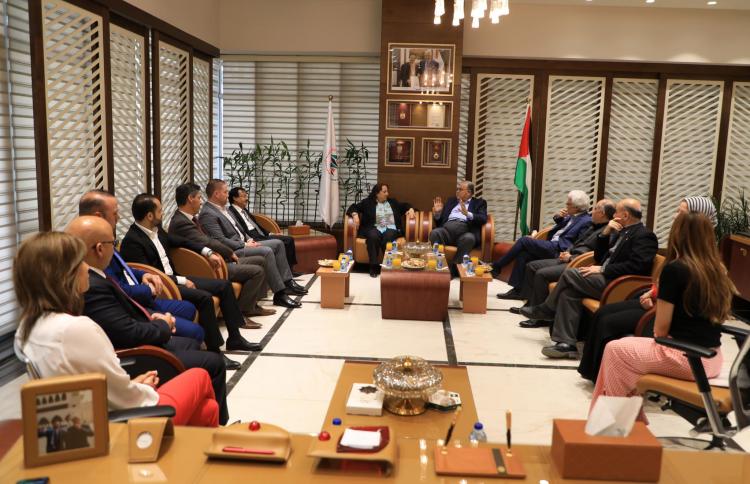 Part of the Visit of the Minister of Health Dr. May Kiyla to the University Campus at Ramallah