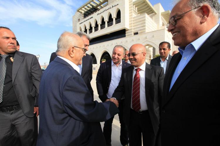 استقبال رئيس الوزراء الاردني السابق الدكتور عبد السلام المجالي